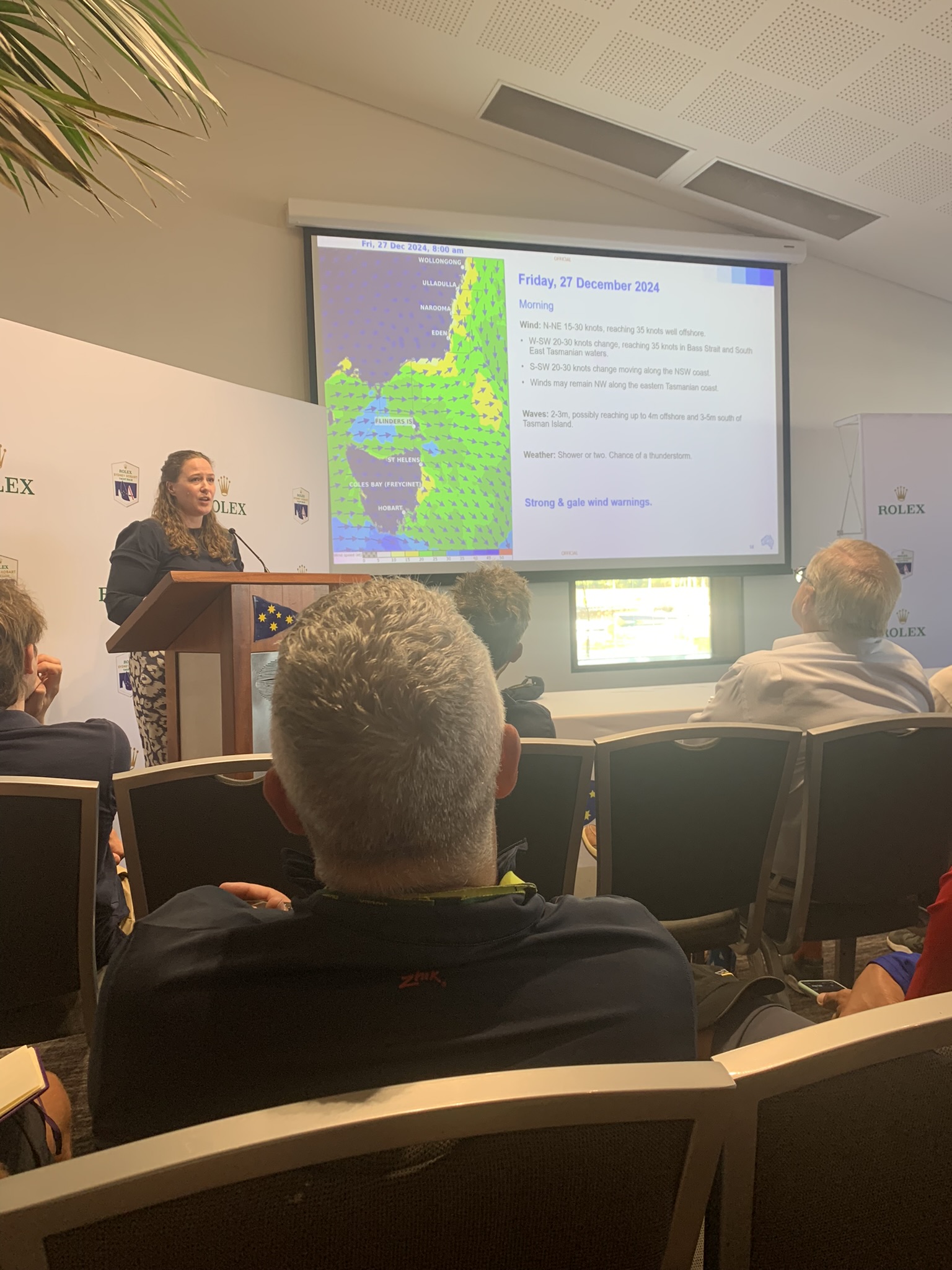Media briefing at the Rolex Sydney Hobart Yacht Race