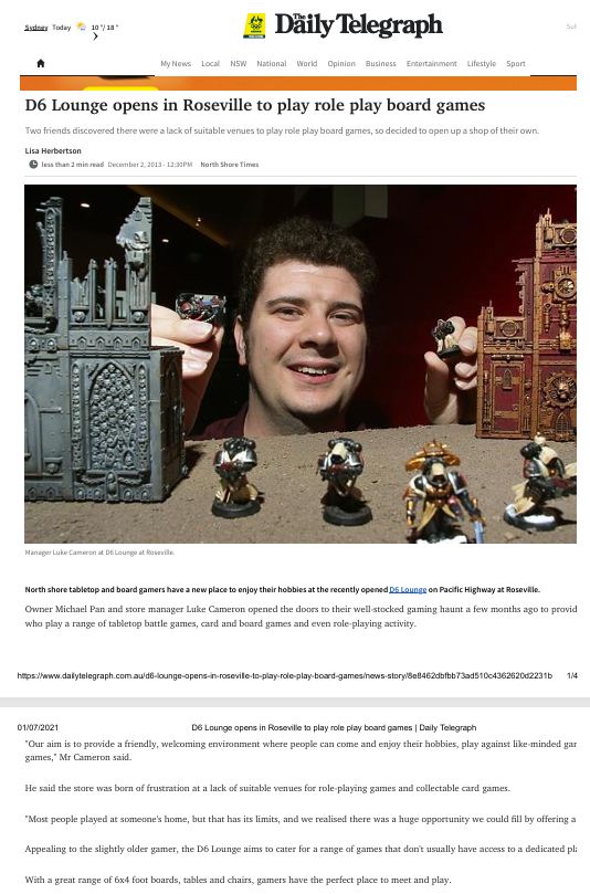 Published media coverage for D6 Lounge